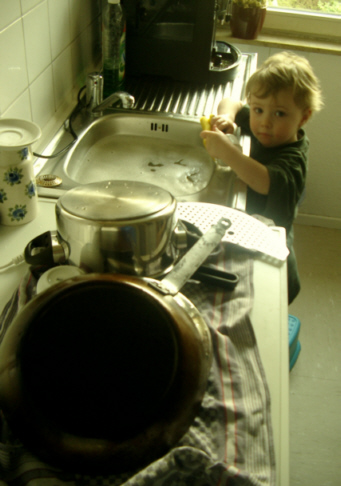 'Learning polite American English Part I: 'No, that's right. We don't have dishwashers in Germany. Must be one of those great American inventions.'' Learning polite American English Part I: 'No, that's right we don't have dishwashers in Germany. Wasn't it an American who invented it?'